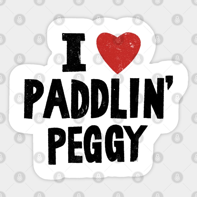 I Love Paddlin' Peggy Sticker by WizzKid